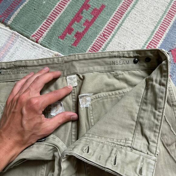 RRL Polo Ralph Lauren Tan Twill Field Fatigue Utility Pant - Picture 6 of 8